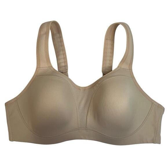 Wacoal 38C Sports Bra Contour High Impact Underwire 853209 Coolmax Beige Tan - Picture 2 of 15